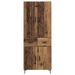 vidaXL Highboard Παλιό Ξύλο 69,5 x 34 x 180 εκ. Επεξεργασμένο Ξύλο