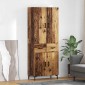 vidaXL Highboard Παλιό Ξύλο 69,5 x 34 x 180 εκ. Επεξεργασμένο Ξύλο