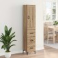 vidaXL Highboard Artisan Oak 34,5 x 34 x 180 εκ. Επεξεργασμένο Ξύλο
