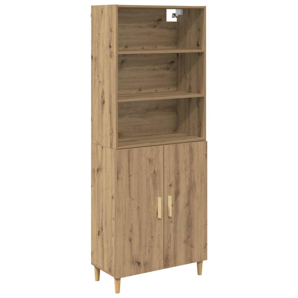 vidaXL Highboard Artisan Oak 69,5 x 32,5 x 180 εκ Επεξεργασμένο Ξύλο