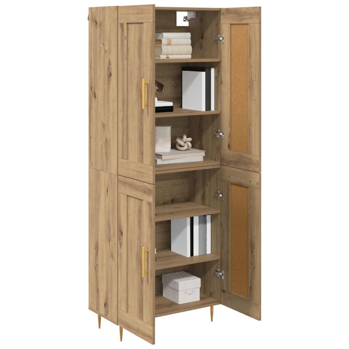 vidaXL Highboard Artisan Oak 69,5 x 34 x 180 εκ. Επεξεργασμένο Ξύλο