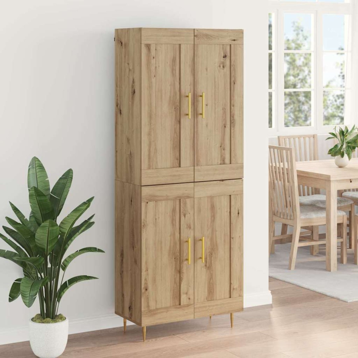 vidaXL Highboard Artisan Oak 69,5 x 34 x 180 εκ. Επεξεργασμένο Ξύλο