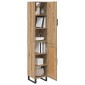 vidaXL Highboard Artisan Oak 34,5 x 34 x 180 εκ. Επεξεργασμένο Ξύλο