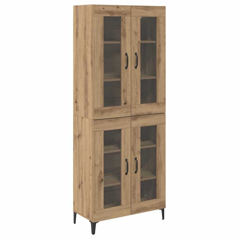 vidaXL Highboard Artisan Oak 69,5 x 34 x 180 εκ. Επεξεργασμένο Ξύλο