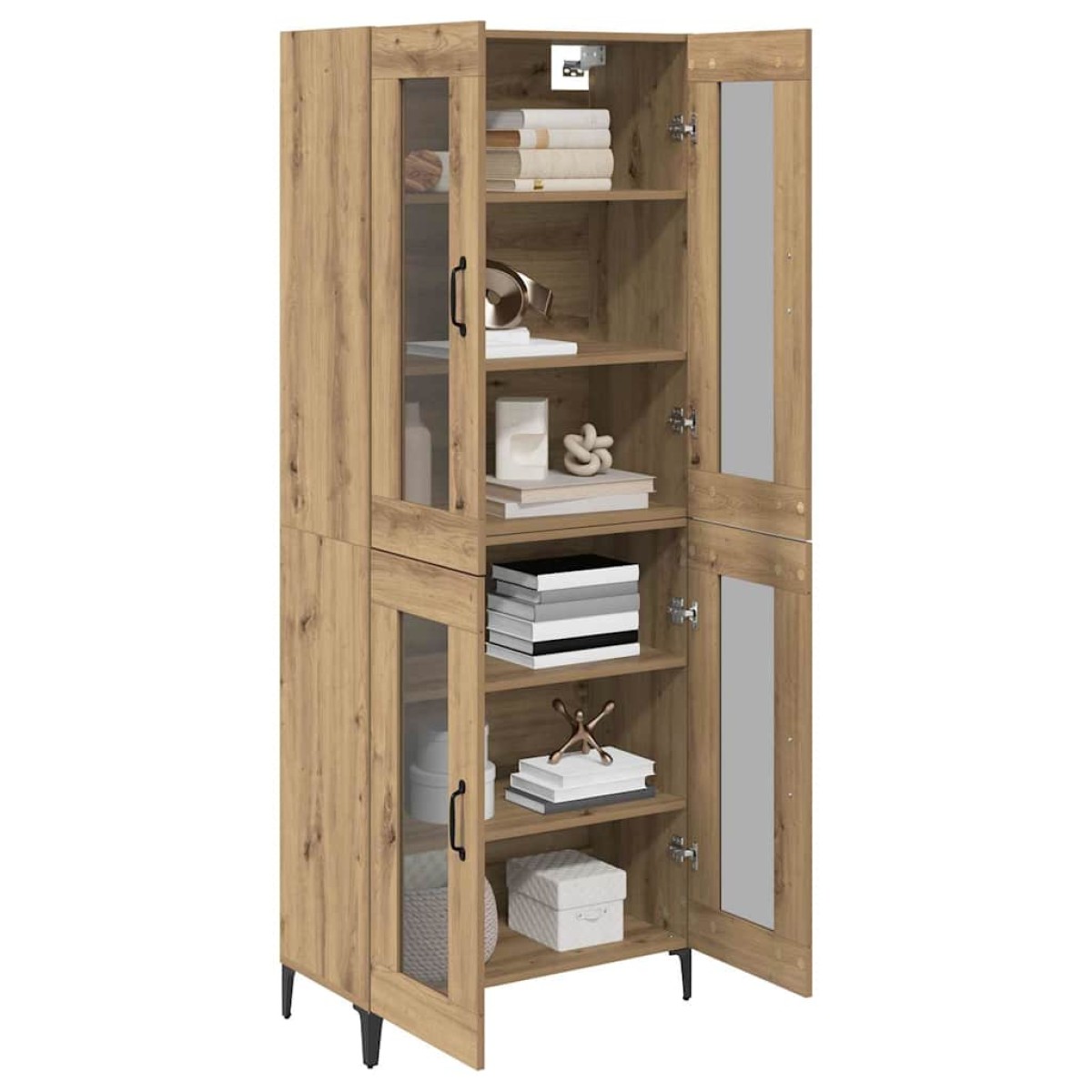 vidaXL Highboard Artisan Oak 69,5 x 34 x 180 εκ. Επεξεργασμένο Ξύλο