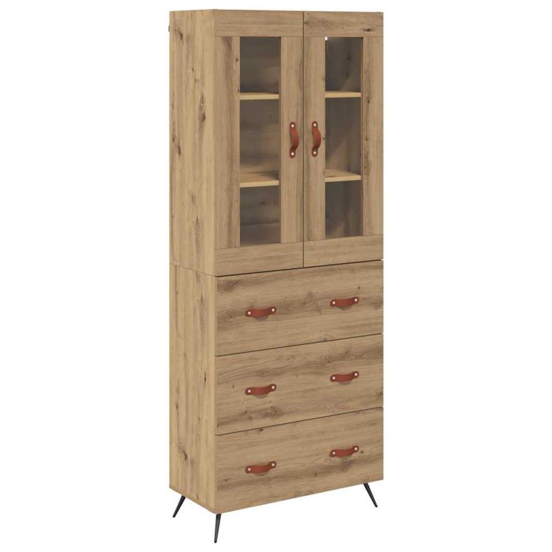 vidaXL Υψηλός Ντουλάπι με Ράφι 2 τμχ. Artisan Oak 69,5 x 34 x 180 εκ.