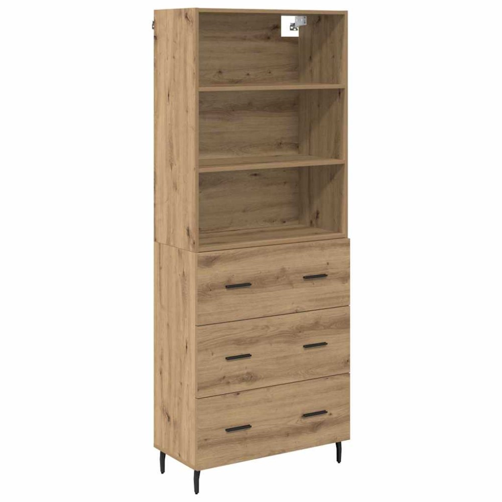 vidaXL Highboard 2 τμχ. Artisan Oak 69,5 x 32,5 x 180 εκ