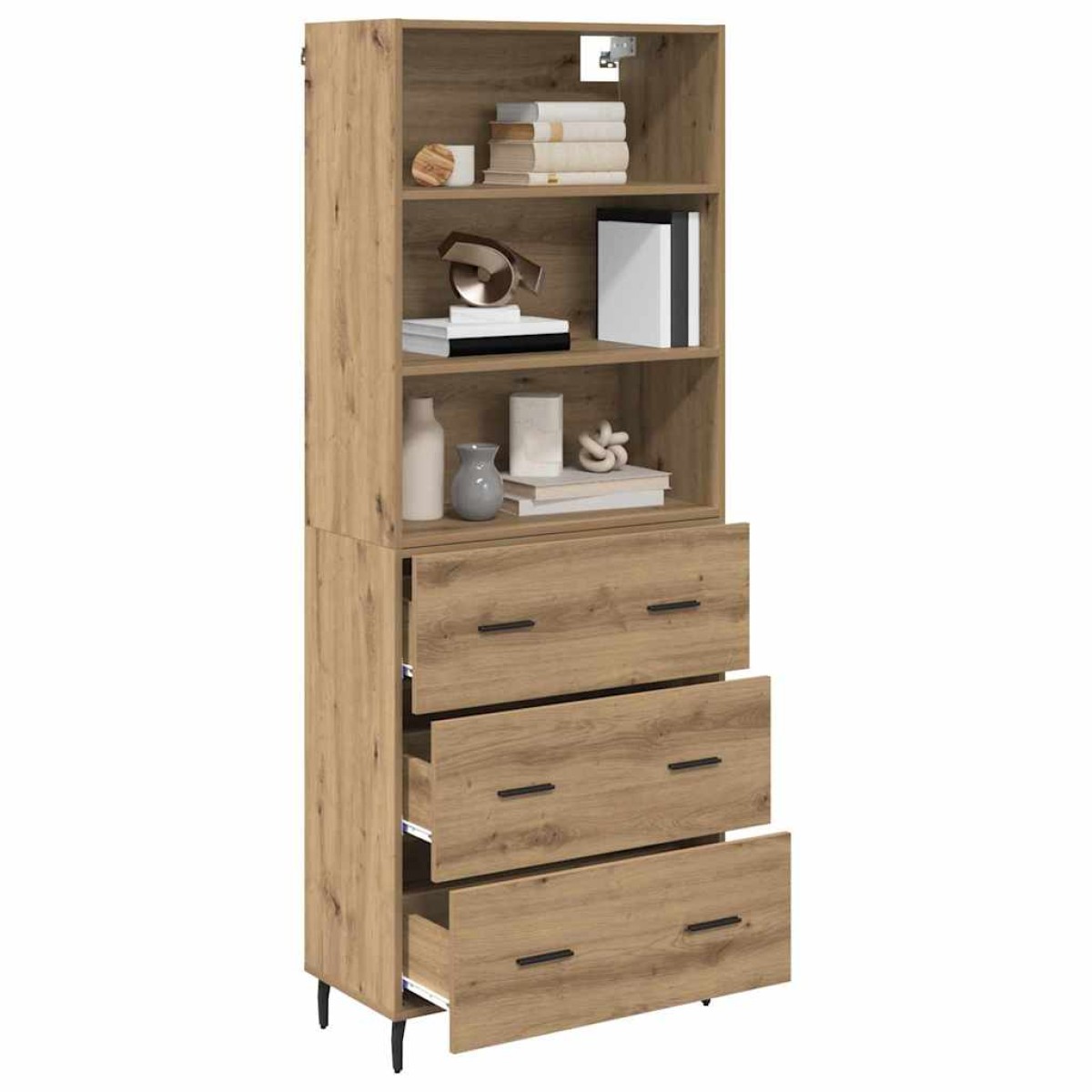 vidaXL Highboard 2 τμχ. Artisan Oak 69,5 x 32,5 x 180 εκ