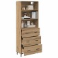 vidaXL Highboard 2 τμχ. Artisan Oak 69,5 x 32,5 x 180 εκ