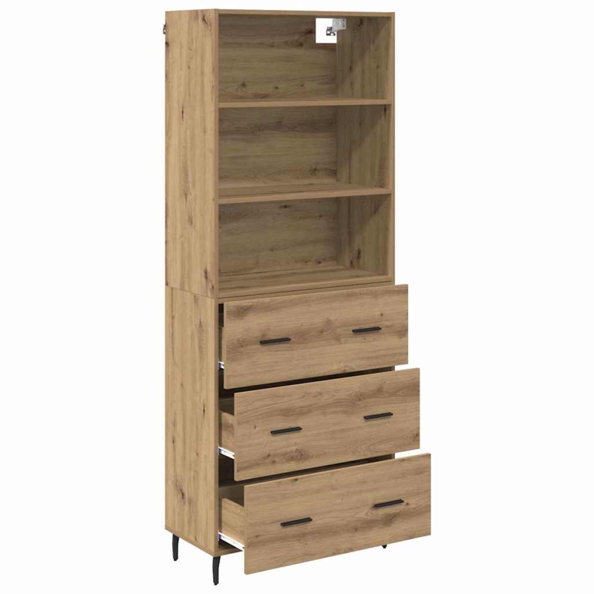 vidaXL Highboard 2 τμχ. Artisan Oak 69,5 x 32,5 x 180 εκ