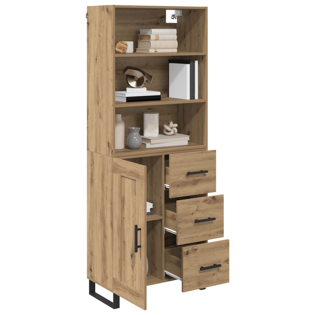 vidaXL Highboard 2 τμχ. Artisan Oak 69,5 x 34 x 180 εκ.