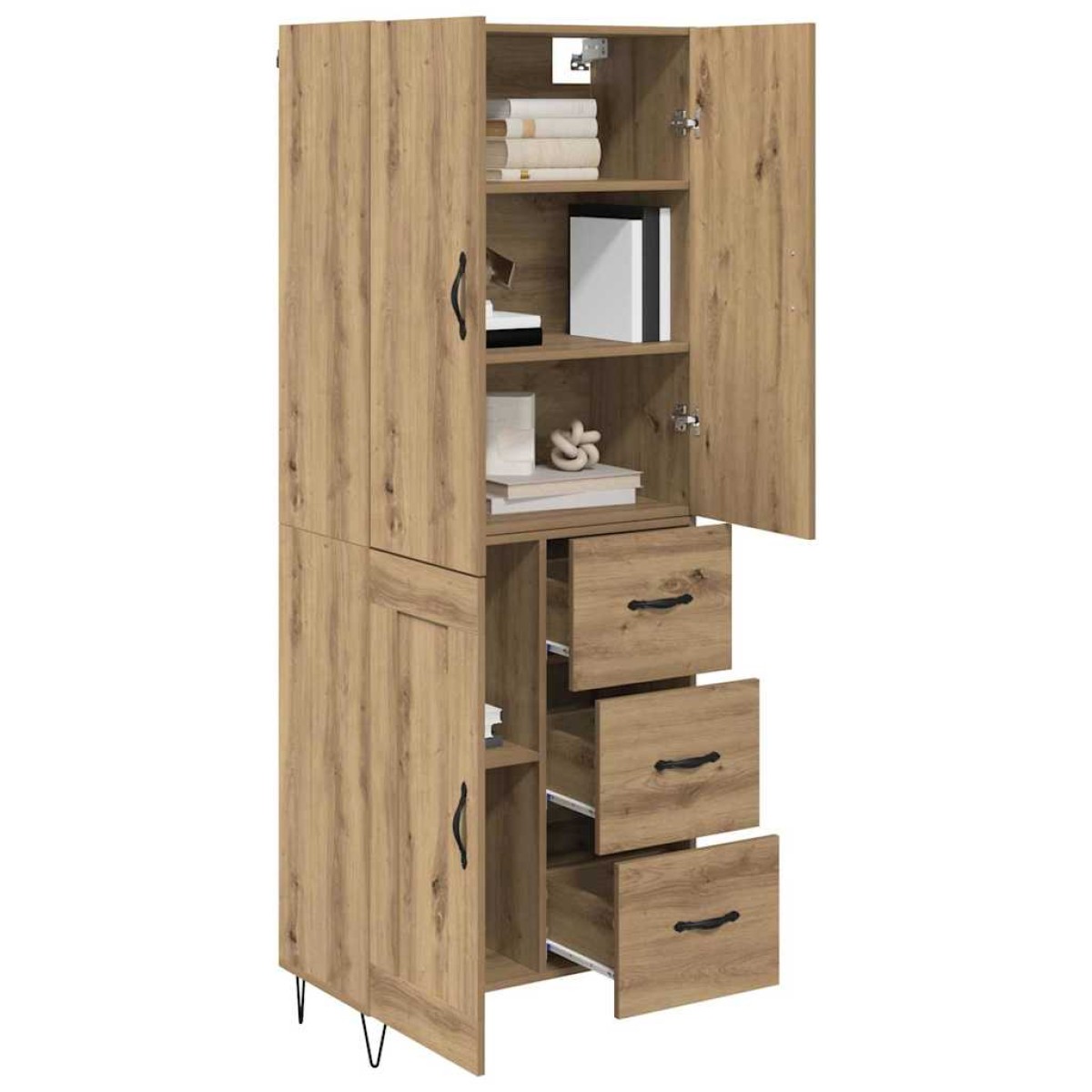 vidaXL Highboard 2 τμχ. Artisan Oak 69,5 x 34 x 180 εκ.