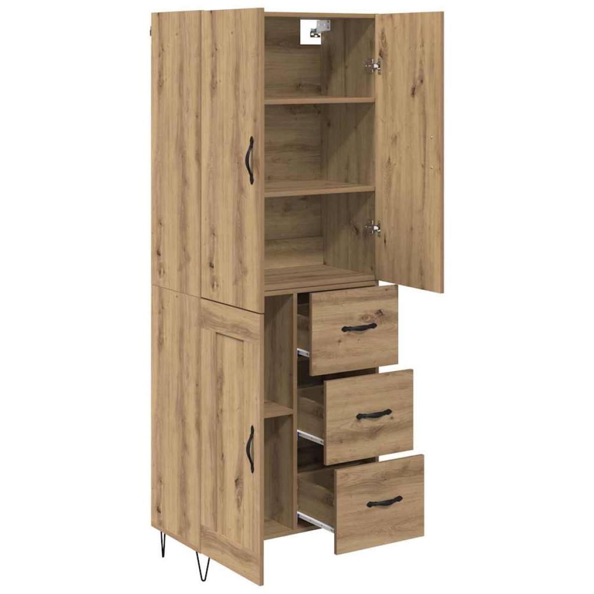 vidaXL Highboard 2 τμχ. Artisan Oak 69,5 x 34 x 180 εκ.