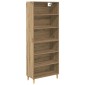 vidaXL Highboard Artisan Oak 69,5 x 32,5 x 180 εκ Επεξεργασμένο Ξύλο