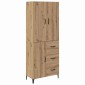 vidaXL Highboard Artisan Oak 69,5 x 34 x 180 εκ. Επεξεργασμένο Ξύλο