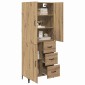 vidaXL Highboard Artisan Oak 69,5 x 34 x 180 εκ. Επεξεργασμένο Ξύλο