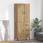 vidaXL Highboard Artisan Oak 69,5 x 34 x 180 εκ. Επεξεργασμένο Ξύλο
