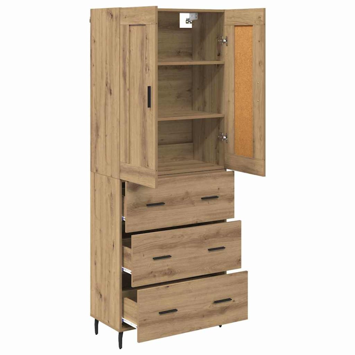 vidaXL Highboard 2 τμχ. Artisan Oak 69,5 x 34 x 180 εκ.