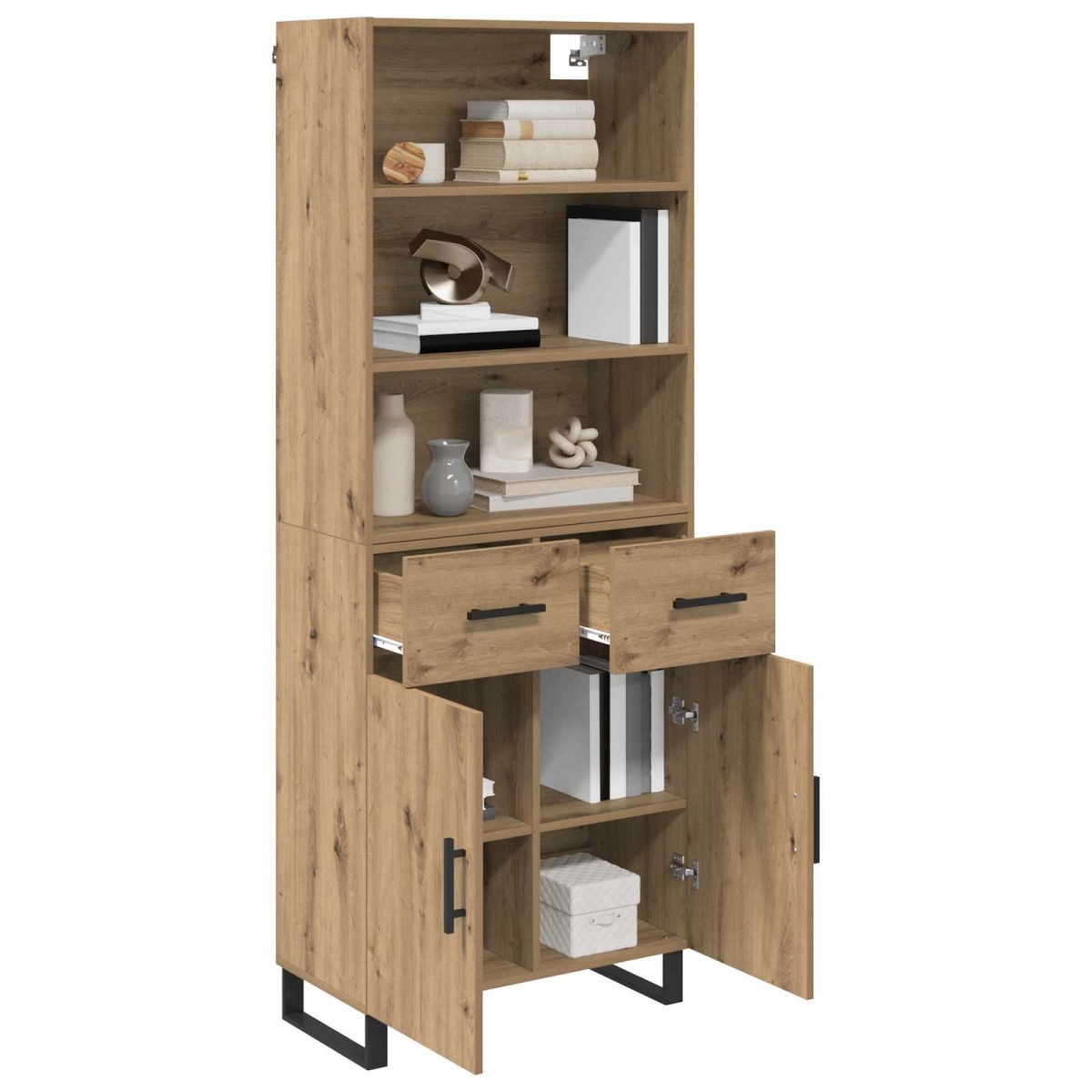 vidaXL Highboard 2 τμχ. Artisan Oak 69,5 x 34 x 180 εκ.