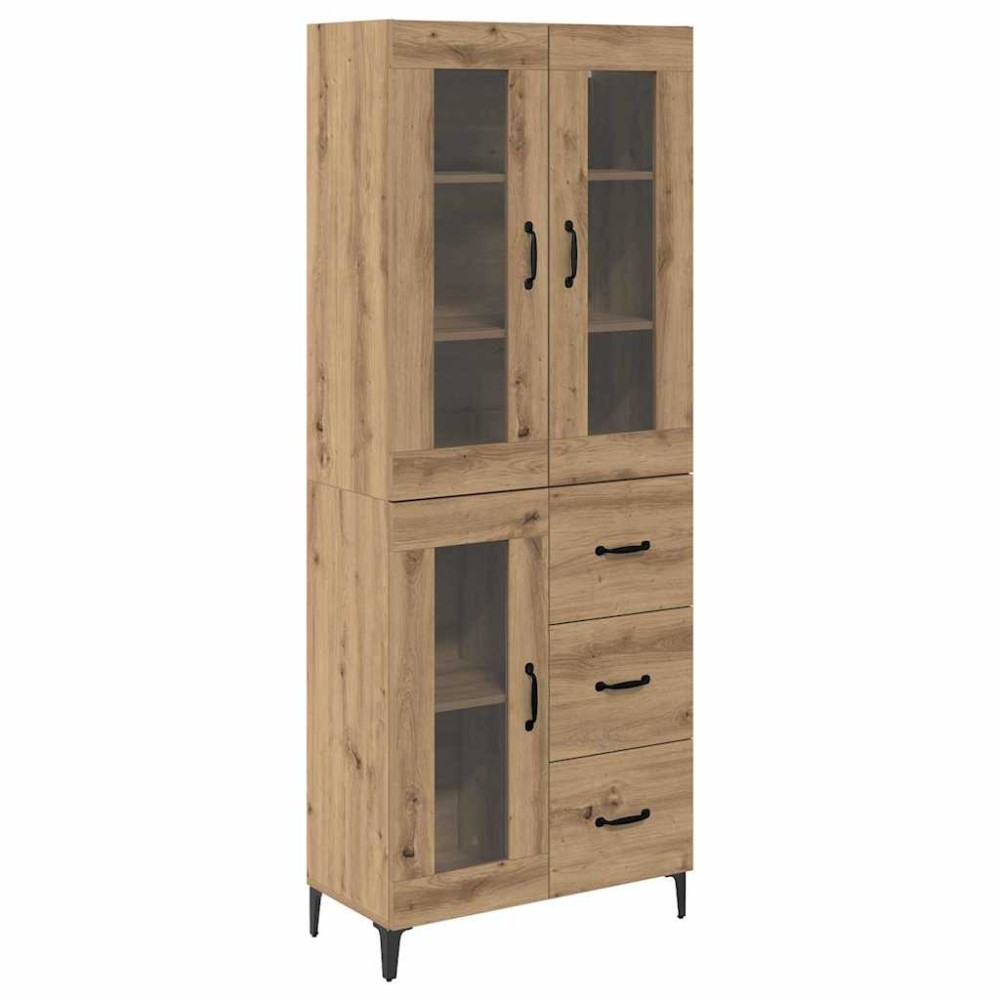 vidaXL Highboard Artisan Oak 69,5 x 34 x 180 εκ. Επεξεργασμένο Ξύλο