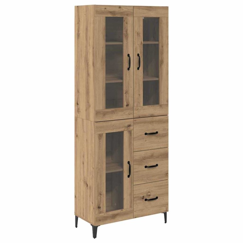 vidaXL Highboard Artisan Oak 69,5 x 34 x 180 εκ. Επεξεργασμένο Ξύλο
