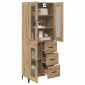 vidaXL Highboard Artisan Oak 69,5 x 34 x 180 εκ. Επεξεργασμένο Ξύλο