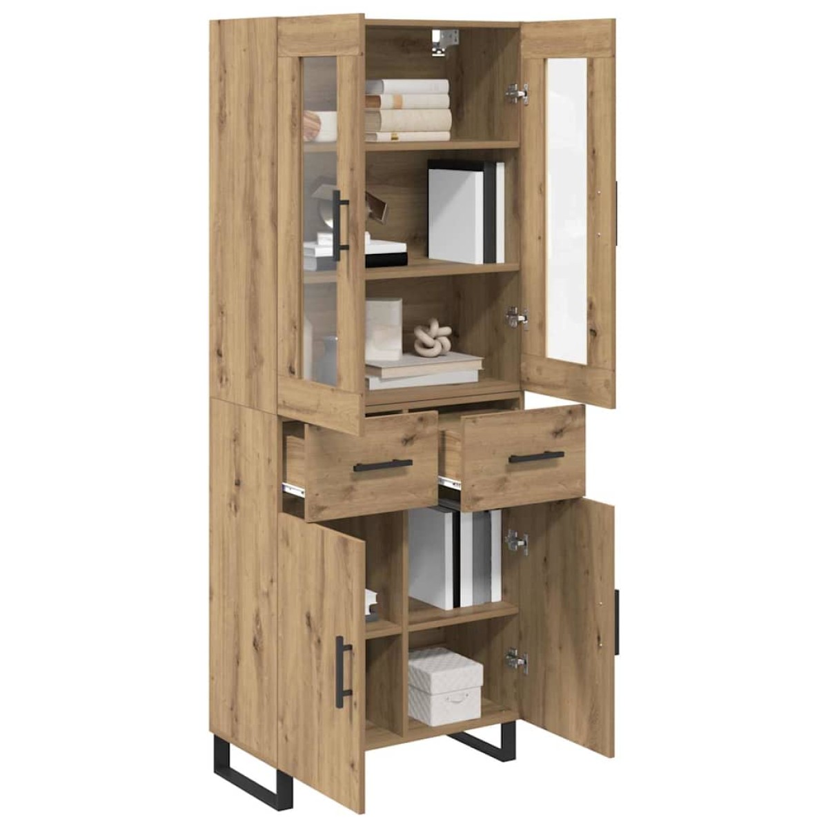 vidaXL Highboard 2 τμχ. Artisan Oak 69,5 x 34 x 180 εκ.