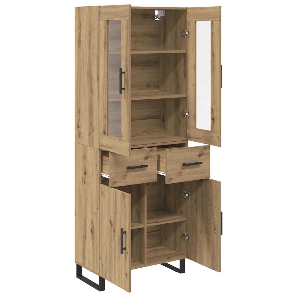 vidaXL Highboard 2 τμχ. Artisan Oak 69,5 x 34 x 180 εκ.