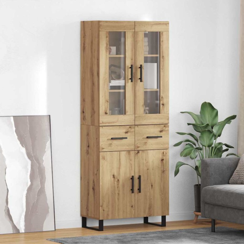 vidaXL Highboard 2 τμχ. Artisan Oak 69,5 x 34 x 180 εκ.