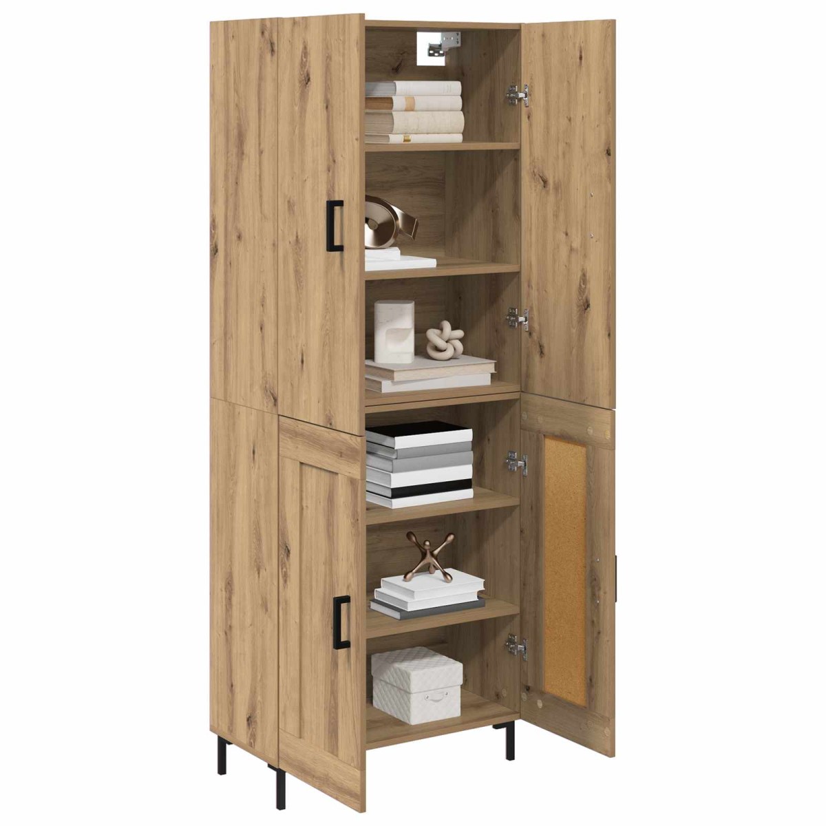 vidaXL Highboard Artisan Oak 69,5 x 34 x 180 εκ. Επεξεργασμένο Ξύλο