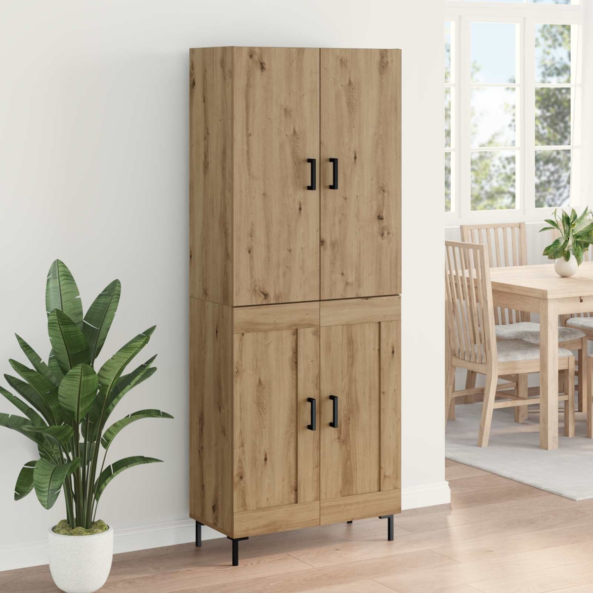 vidaXL Highboard Artisan Oak 69,5 x 34 x 180 εκ. Επεξεργασμένο Ξύλο