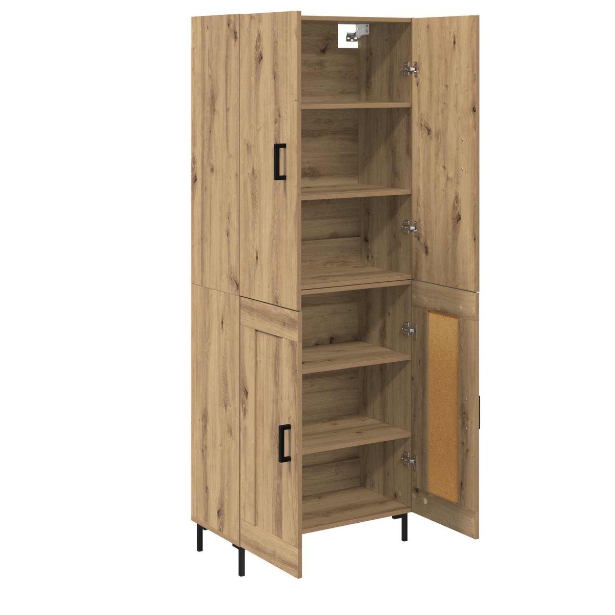 vidaXL Highboard Artisan Oak 69,5 x 34 x 180 εκ. Επεξεργασμένο Ξύλο