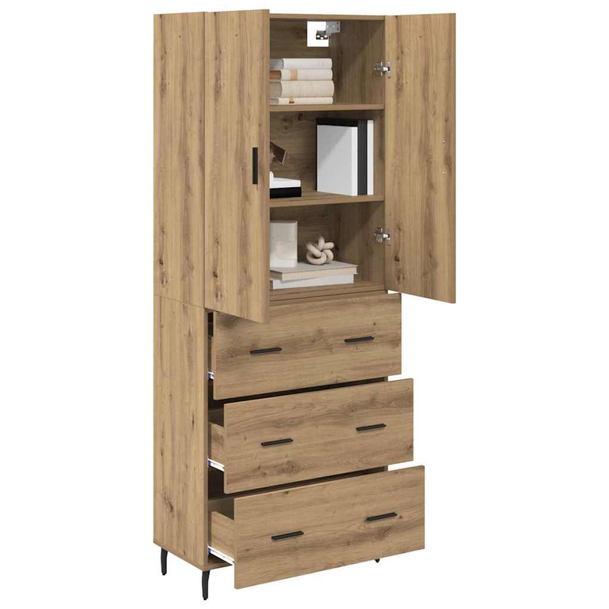 vidaXL Highboard 2 τμχ. Artisan Oak 69,5 x 34 x 180 εκ.