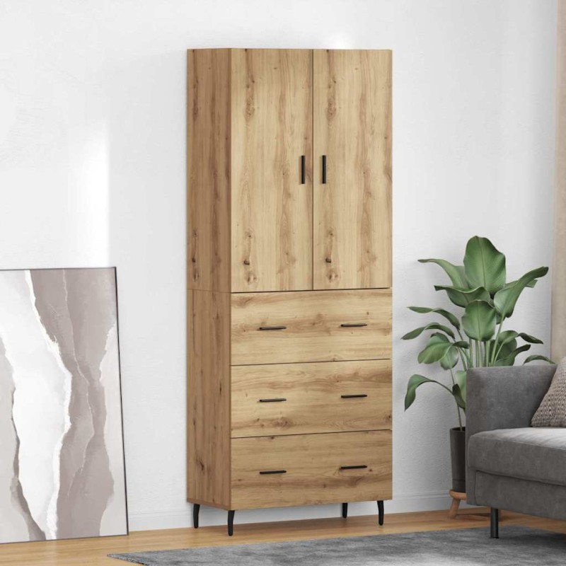 vidaXL Highboard 2 τμχ. Artisan Oak 69,5 x 34 x 180 εκ.