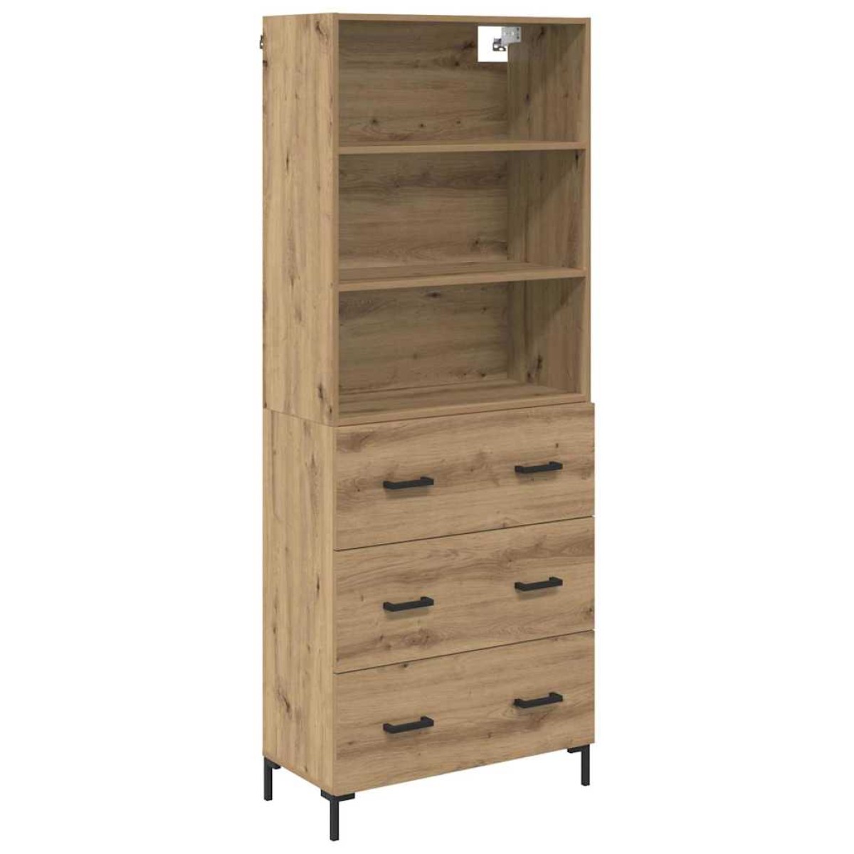 vidaXL Highboard Artisan Oak 69,5 x 34 x 180 εκ. Επεξεργασμένο Ξύλο