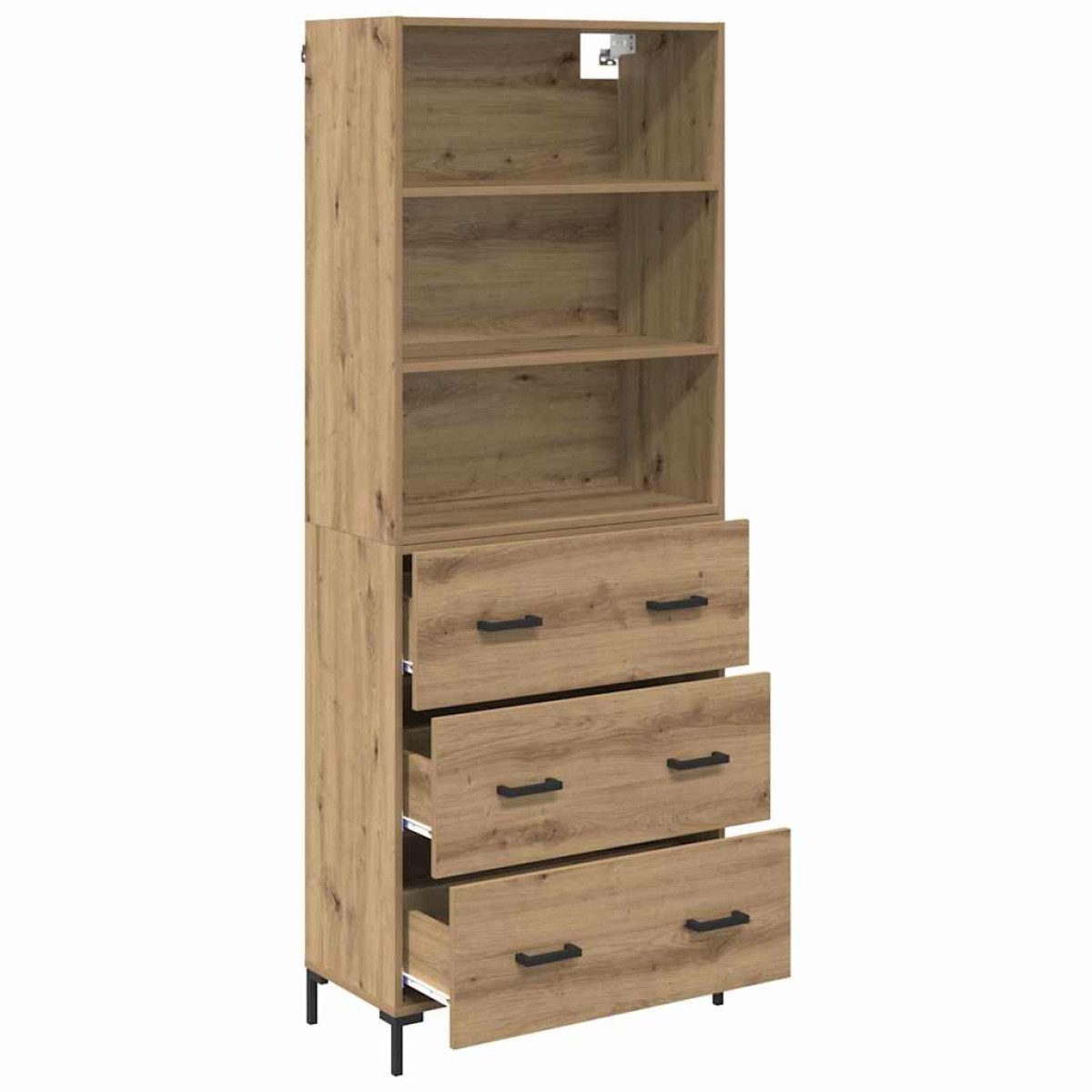vidaXL Highboard Artisan Oak 69,5 x 34 x 180 εκ. Επεξεργασμένο Ξύλο