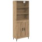 vidaXL Highboard Artisan Oak 69,5 x 34 x 180 εκ. Επεξεργασμένο Ξύλο