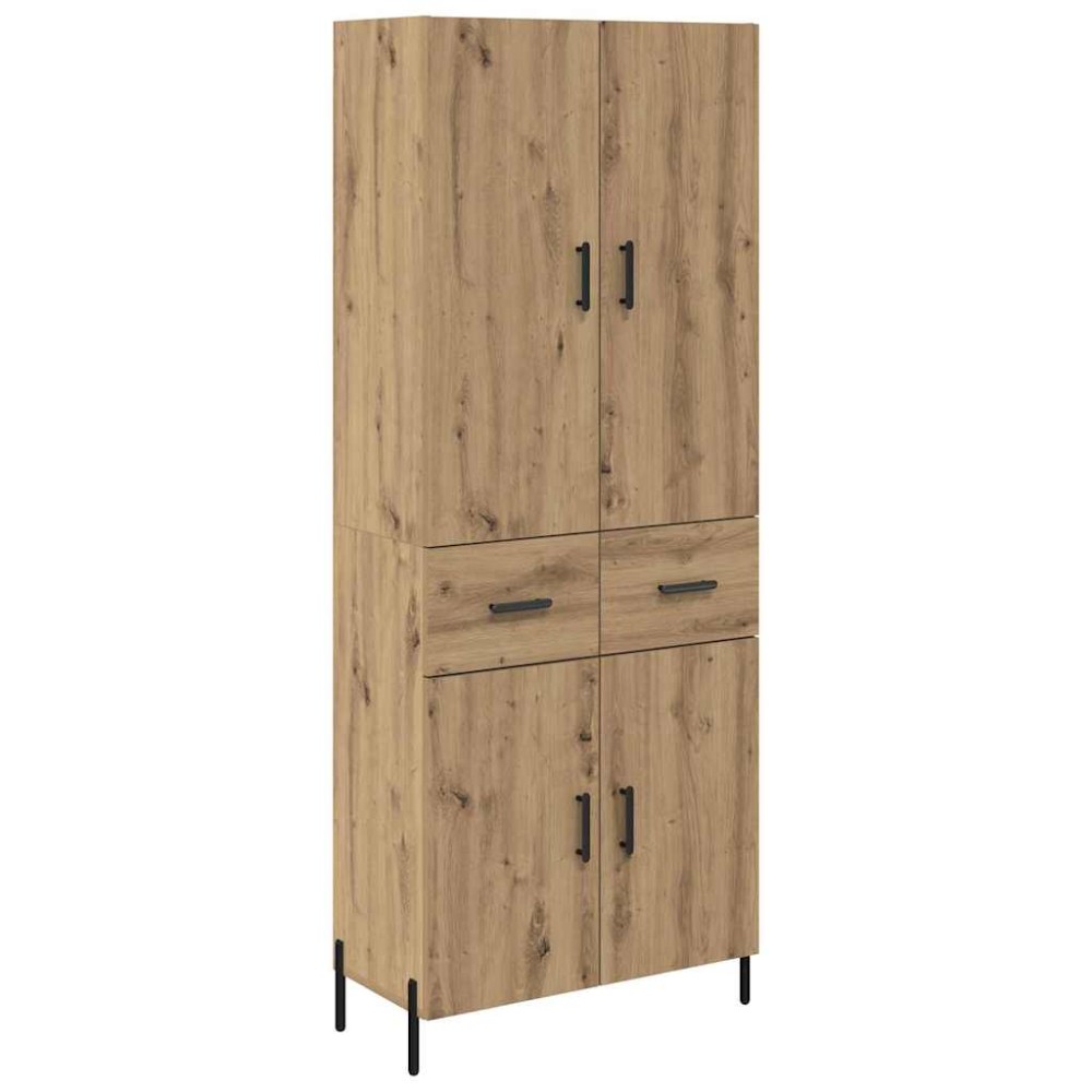vidaXL Highboard Artisan Oak 69,5 x 34 x 180 εκ. Επεξεργασμένο Ξύλο