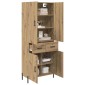 vidaXL Highboard Artisan Oak 69,5 x 34 x 180 εκ. Επεξεργασμένο Ξύλο