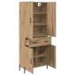 vidaXL Highboard Artisan Oak 69,5 x 34 x 180 εκ. Επεξεργασμένο Ξύλο