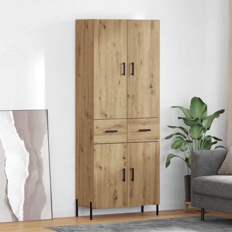 vidaXL Highboard Artisan Oak 69,5 x 34 x 180 εκ. Επεξεργασμένο Ξύλο