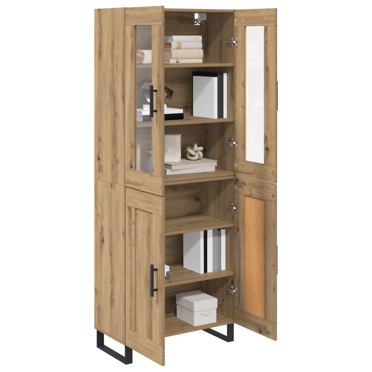 vidaXL Highboard 2 τμχ. Artisan Oak 69,5 x 34 x 180 εκ.