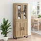 vidaXL Highboard 2 τμχ. Artisan Oak 69,5 x 34 x 180 εκ.