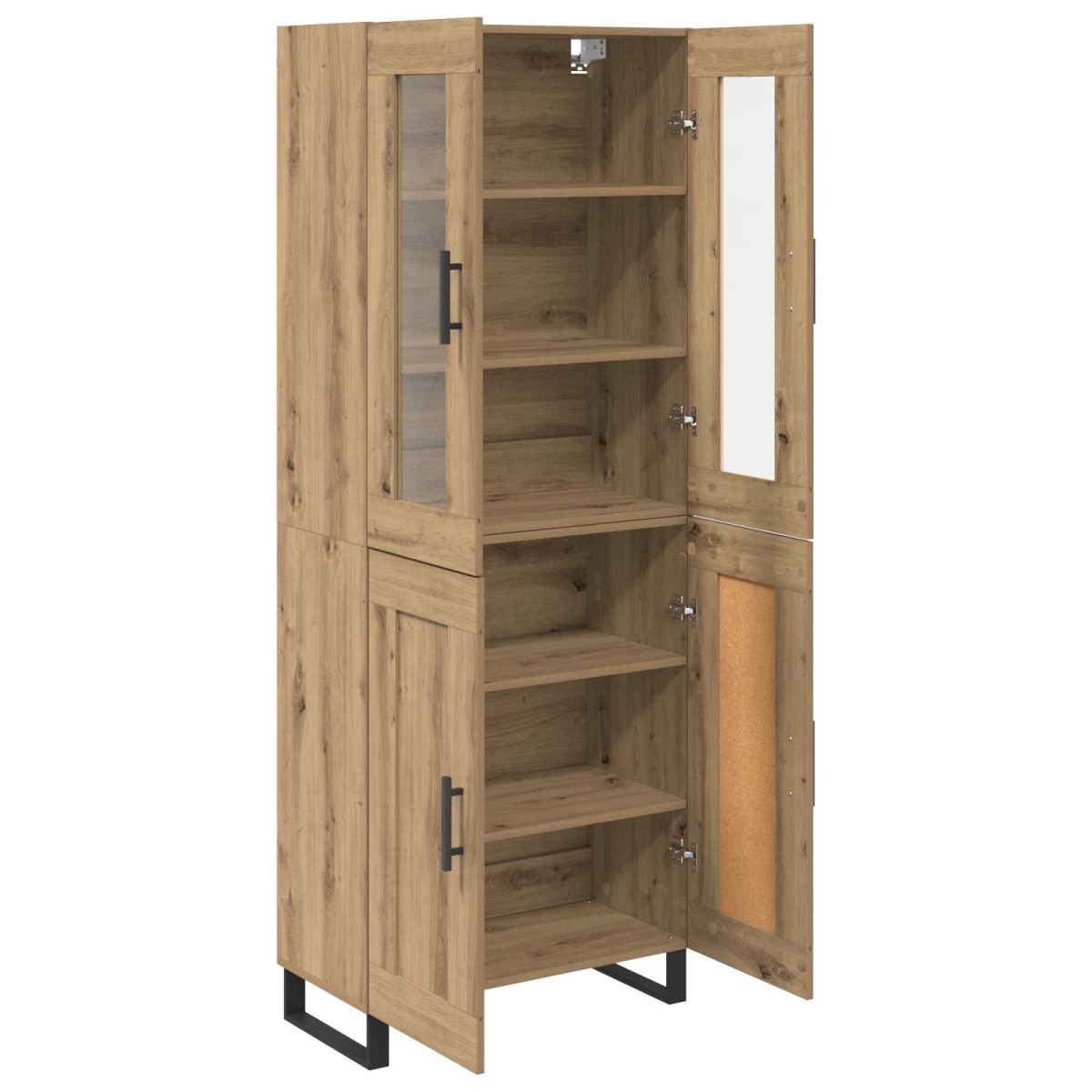 vidaXL Highboard 2 τμχ. Artisan Oak 69,5 x 34 x 180 εκ.