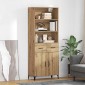 vidaXL Highboard Artisan Oak 69,5 x 34 x 180 εκ. Επεξεργασμένο Ξύλο