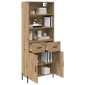 vidaXL Highboard Artisan Oak 69,5 x 32,5 x 180 εκ Επεξεργασμένο Ξύλο