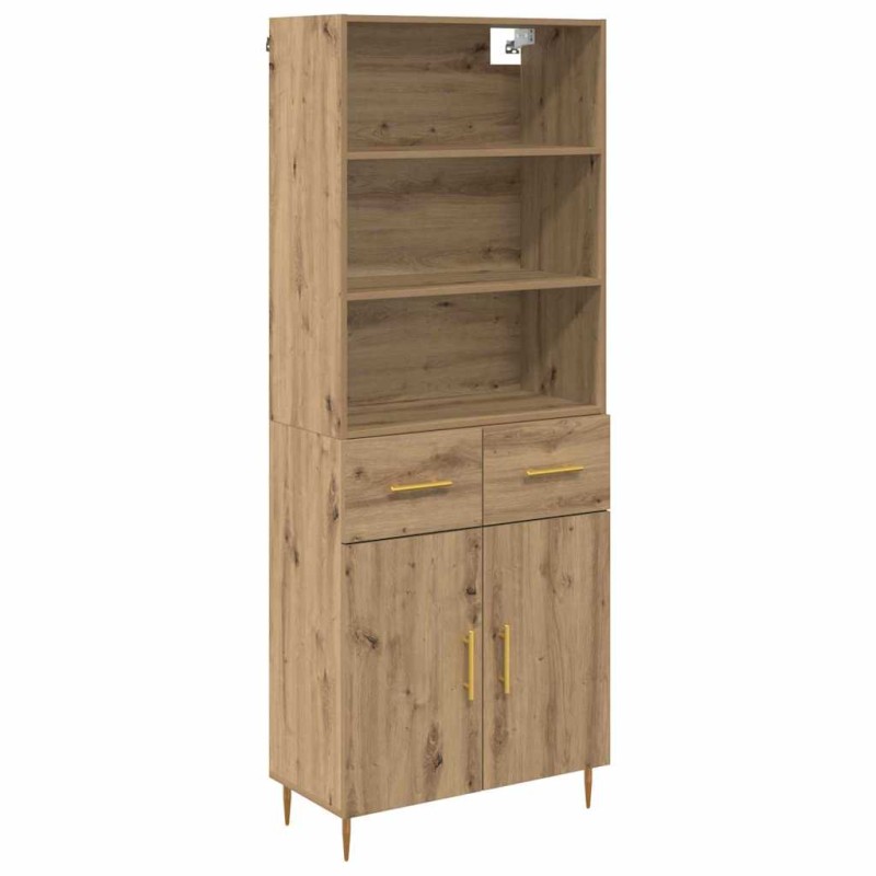 vidaXL Highboard Artisan Oak 69,5 x 34 x 180 εκ. Επεξεργασμένο Ξύλο