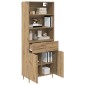 vidaXL Highboard Artisan Oak 69,5 x 34 x 180 εκ. Επεξεργασμένο Ξύλο