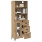 vidaXL Highboard Artisan Oak 69,5 x 34 x 180 εκ. Επεξεργασμένο Ξύλο
