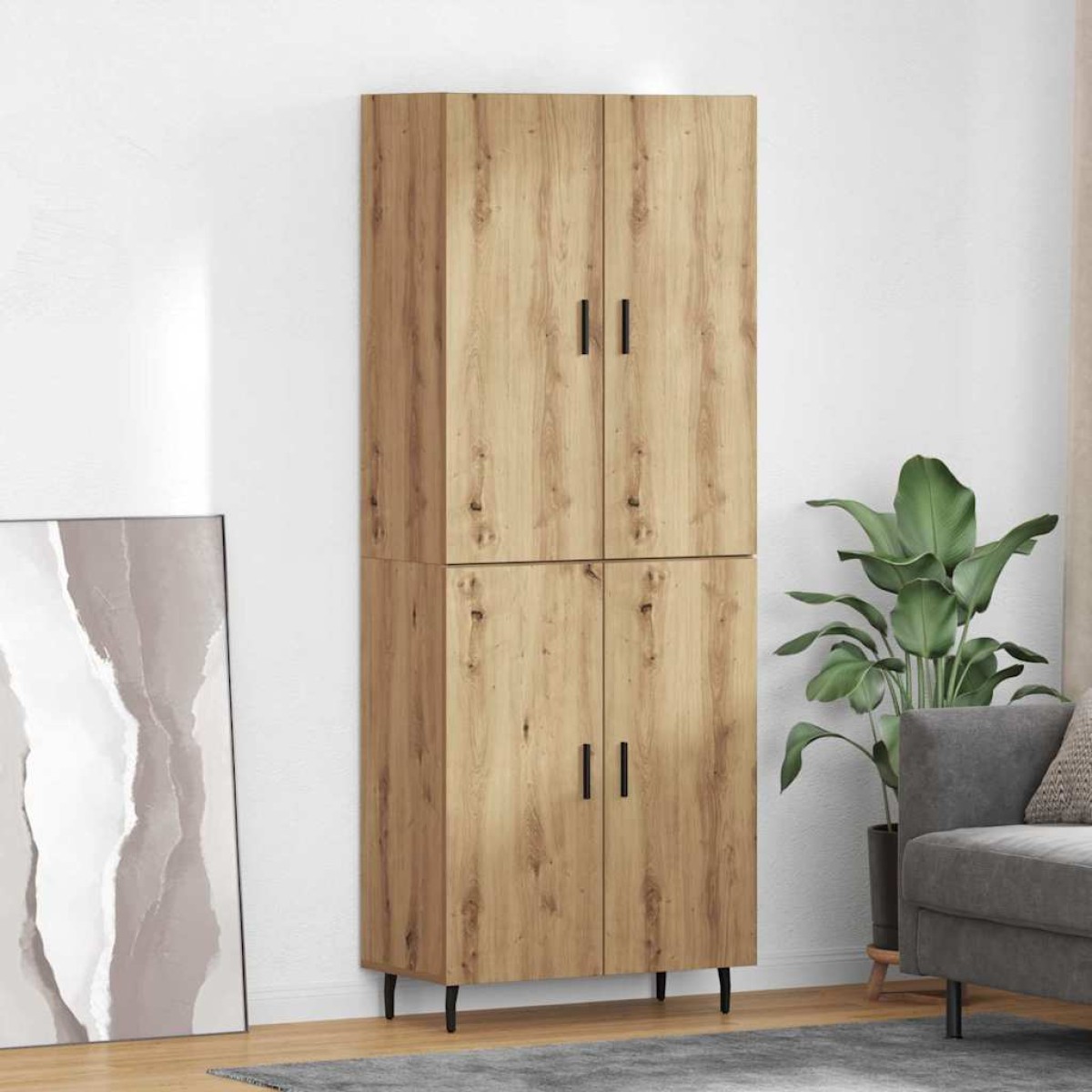 vidaXL Highboard 2 τμχ. Artisan Oak 69,5 x 34 x 180 εκ.